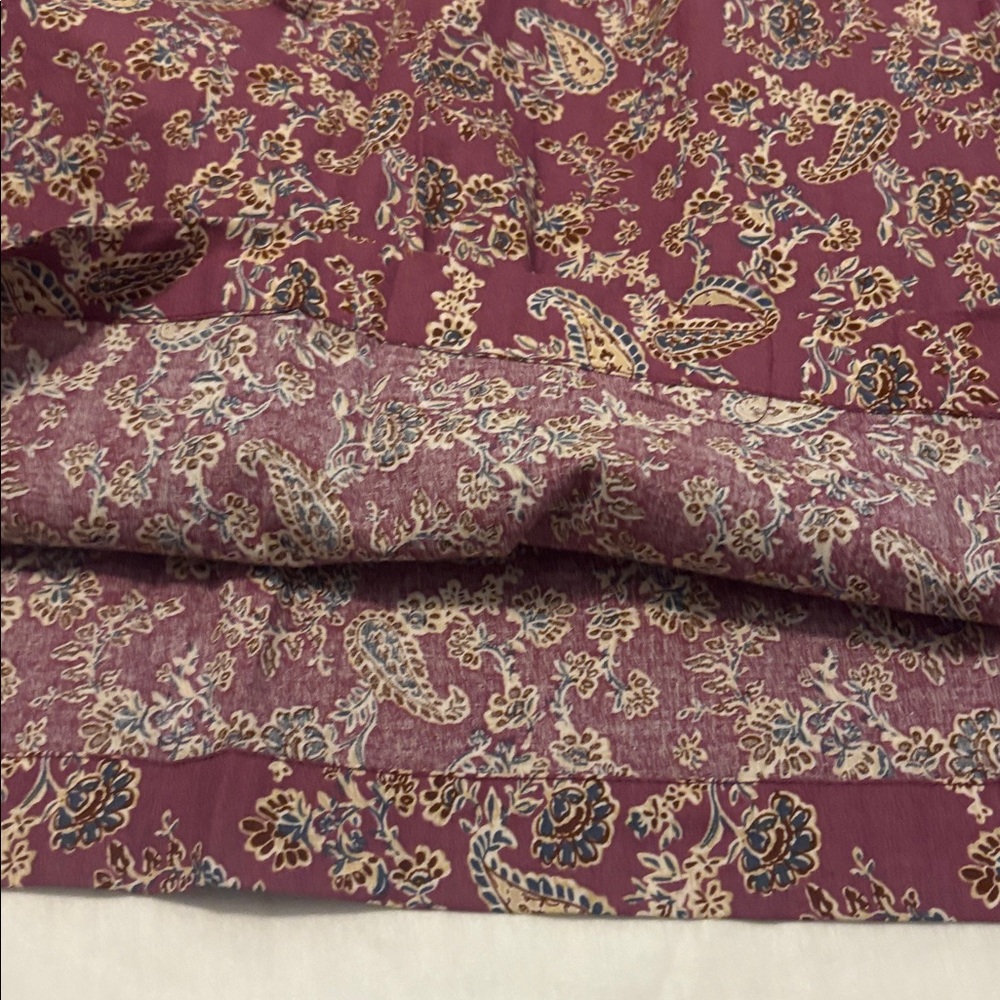 Avara Hadley Peasant top mauve paisley SZ XL 100% cotton puffy sleeve boho NWT - Picture 12 of 12